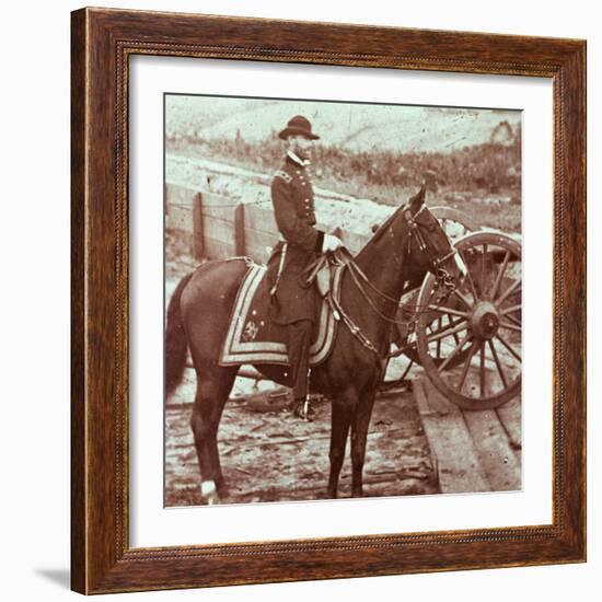 General William T. Sherman (1820-91) in Atlanta, Ga (B/W Photo)-Mathew Brady-Framed Giclee Print