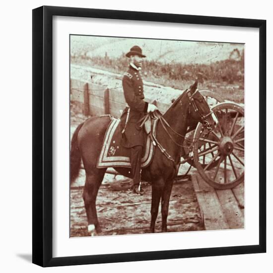 General William T. Sherman (1820-91) in Atlanta, Ga (B/W Photo)-Mathew Brady-Framed Giclee Print