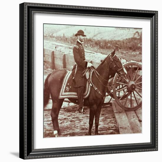General William T. Sherman (1820-91) in Atlanta, Ga (B/W Photo)-Mathew Brady-Framed Giclee Print