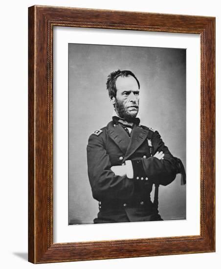 General William T. Sherman-Mathew Brady-Framed Photographic Print