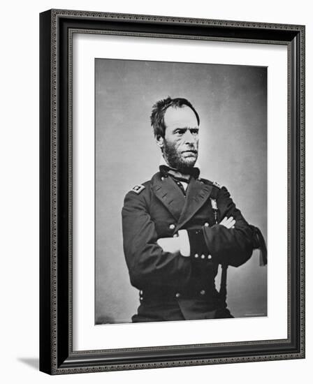 General William T. Sherman-Mathew Brady-Framed Photographic Print