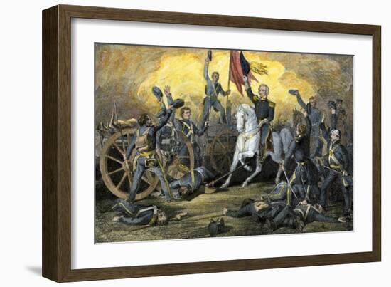 General Winfield Scott at the Battle of Cerro Gordo, U.S.-Mexican War-null-Framed Giclee Print