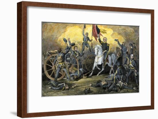 General Winfield Scott at the Battle of Cerro Gordo, U.S.-Mexican War-null-Framed Giclee Print
