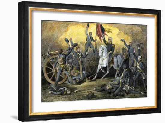 General Winfield Scott at the Battle of Cerro Gordo, U.S.-Mexican War-null-Framed Giclee Print