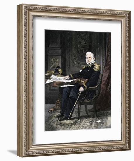 General Winfield Scott Seated at His Desk-null-Framed Giclee Print
