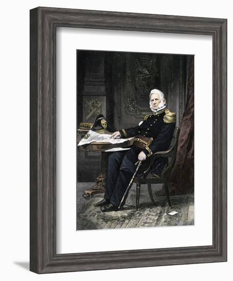 General Winfield Scott Seated at His Desk-null-Framed Giclee Print