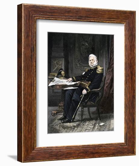 General Winfield Scott Seated at His Desk-null-Framed Giclee Print