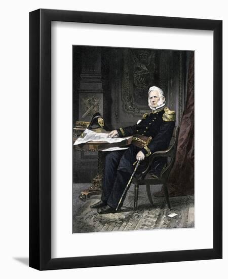 General Winfield Scott Seated at His Desk-null-Framed Giclee Print