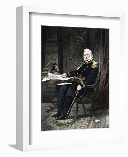 General Winfield Scott Seated at His Desk-null-Framed Giclee Print