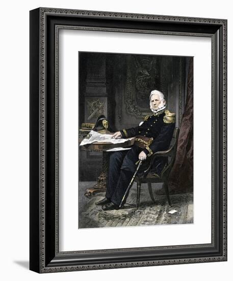 General Winfield Scott Seated at His Desk-null-Framed Giclee Print