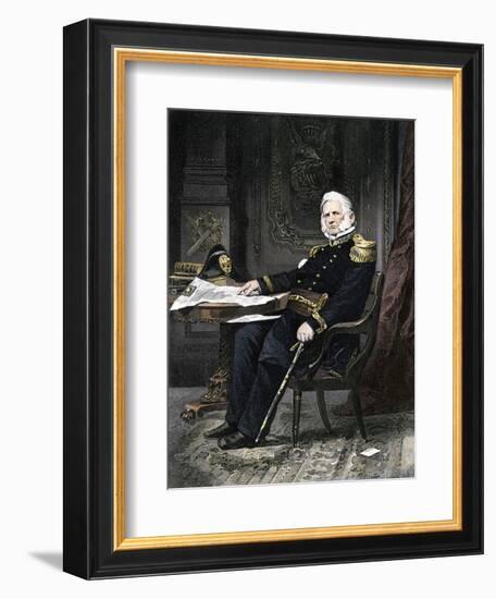General Winfield Scott Seated at His Desk-null-Framed Giclee Print