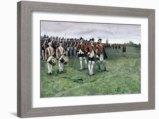 General Wolfe Assembling the British Army on the Plains of Abraham to Take Quebec, 1759-null-Framed Giclee Print