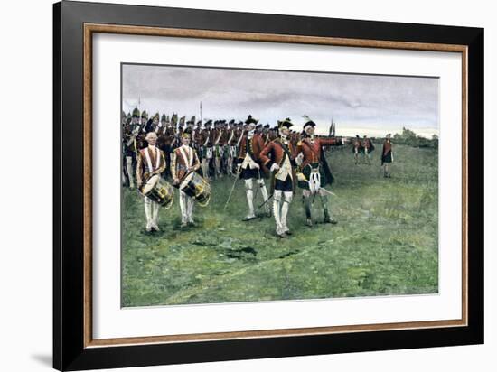 General Wolfe Assembling the British Army on the Plains of Abraham to Take Quebec, 1759-null-Framed Giclee Print