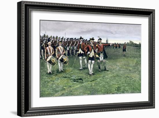 General Wolfe Assembling the British Army on the Plains of Abraham to Take Quebec, 1759-null-Framed Giclee Print