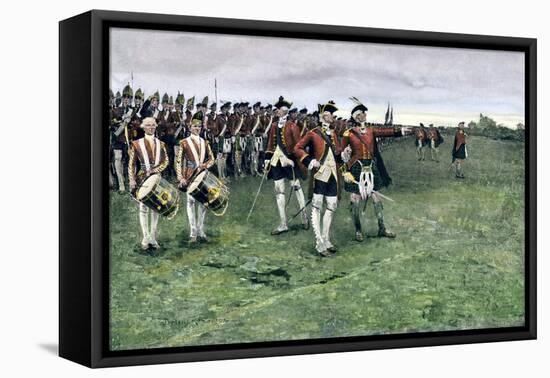 General Wolfe Assembling the British Army on the Plains of Abraham to Take Quebec, 1759-null-Framed Premier Image Canvas