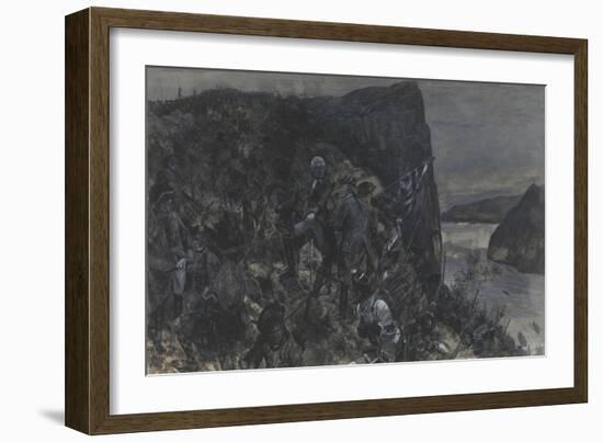 General Wolfe Climbing the Heights of Abraham on the Morning of the Battle of Quebec-Richard Caton Woodville-Framed Giclee Print