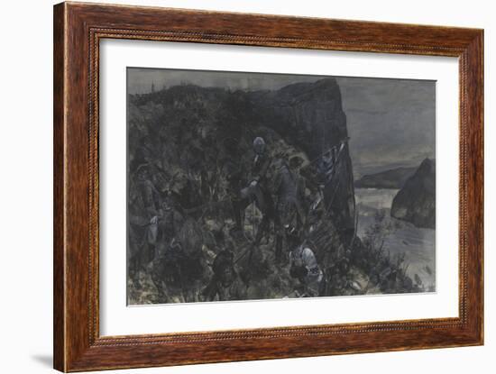 General Wolfe Climbing the Heights of Abraham on the Morning of the Battle of Quebec-Richard Caton Woodville-Framed Giclee Print