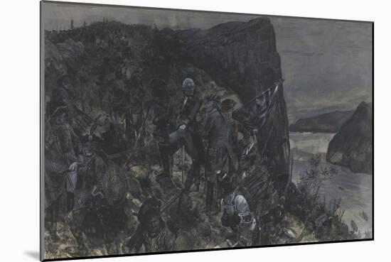 General Wolfe Climbing the Heights of Abraham on the Morning of the Battle of Quebec-Richard Caton Woodville-Mounted Giclee Print