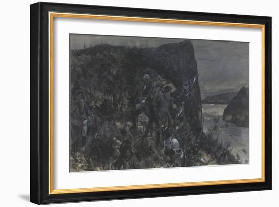 General Wolfe Climbing the Heights of Abraham on the Morning of the Battle of Quebec-Richard Caton Woodville-Framed Giclee Print