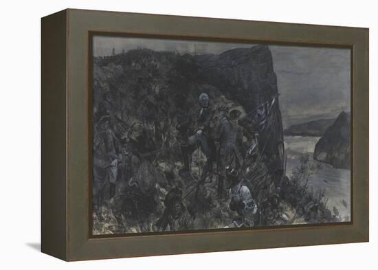 General Wolfe Climbing the Heights of Abraham on the Morning of the Battle of Quebec-Richard Caton Woodville-Framed Premier Image Canvas