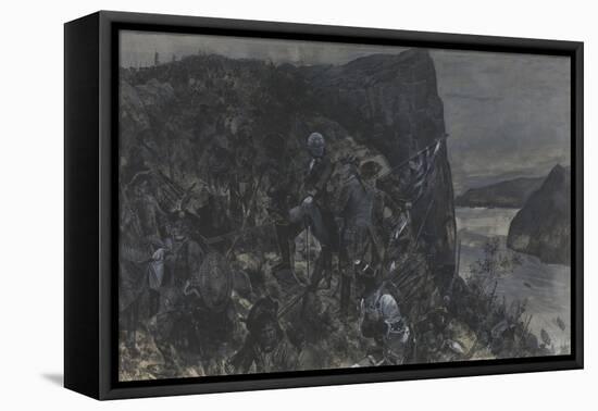 General Wolfe Climbing the Heights of Abraham on the Morning of the Battle of Quebec-Richard Caton Woodville-Framed Premier Image Canvas