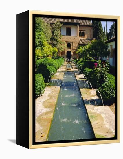 Generalife Gardens, the Alhambra, Granada, Andalucia, Spain, Europe-Steve Bavister-Framed Premier Image Canvas