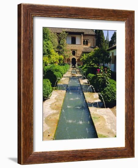 Generalife Gardens, the Alhambra, Granada, Andalucia, Spain, Europe-Steve Bavister-Framed Photographic Print