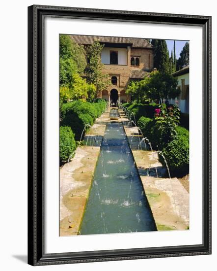 Generalife Gardens, the Alhambra, Granada, Andalucia, Spain, Europe-Steve Bavister-Framed Photographic Print