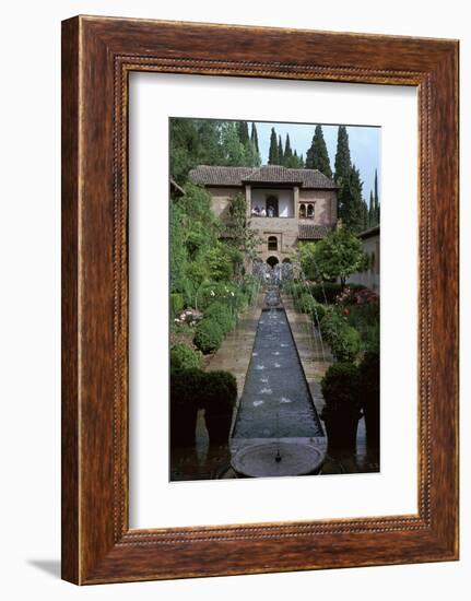 Generalife, Moorish Gardens, in Grenada, 14th century. Artist: Unknown-Unknown-Framed Photographic Print