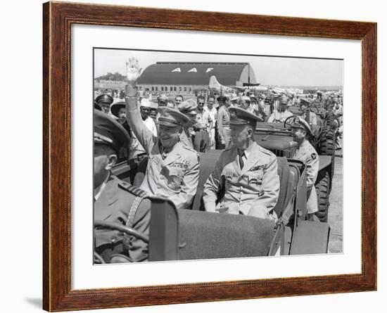 Generals Dwight Eisenhower and George Marshall Sitting in a Jeep at a Washington D.C. Airport-null-Framed Photo