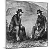 Generals Grant and Pemberton Negotiating the Surrender of Vicksburg, American Civil War, 1863-null-Mounted Giclee Print