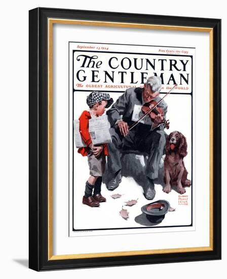 "Generous Newsboy," Country Gentleman Cover, September 13, 1924-William Meade Prince-Framed Giclee Print