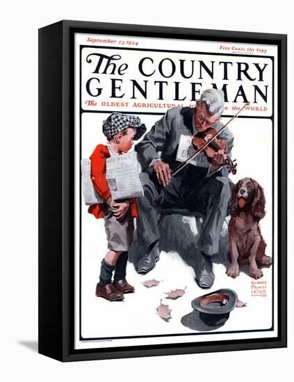 "Generous Newsboy," Country Gentleman Cover, September 13, 1924-William Meade Prince-Framed Premier Image Canvas