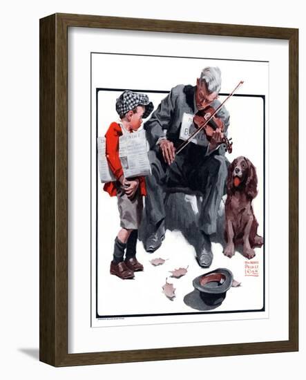 "Generous Newsboy,"September 13, 1924-William Meade Prince-Framed Giclee Print