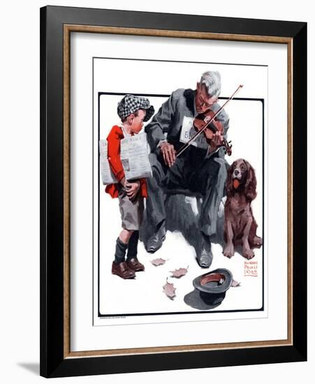 "Generous Newsboy,"September 13, 1924-William Meade Prince-Framed Giclee Print