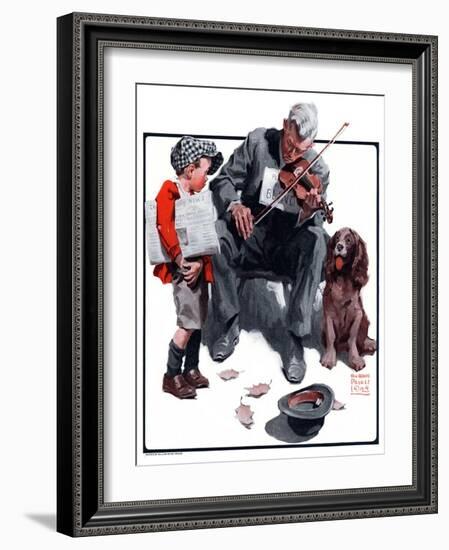 "Generous Newsboy,"September 13, 1924-William Meade Prince-Framed Giclee Print