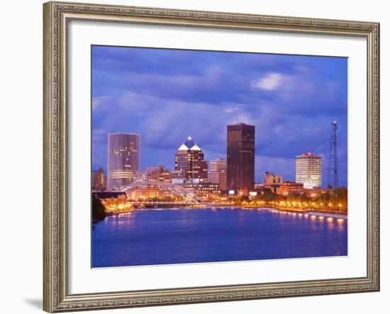 Genesee River and Rochester Skyline, New York State, United States of America, North America-Richard Cummins-Framed Photographic Print