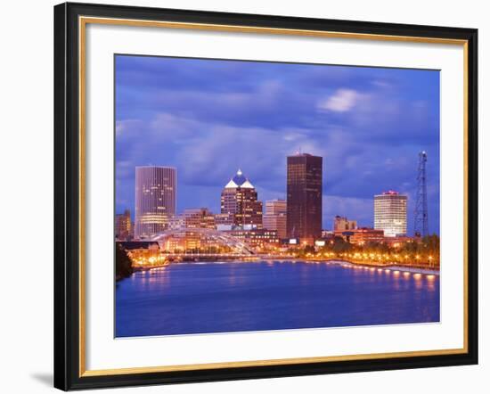 Genesee River and Rochester Skyline, New York State, United States of America, North America-Richard Cummins-Framed Photographic Print