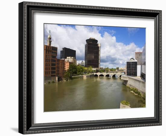 Genesee River and Skyline, Rochester, New York State, United States of America, North America-Richard Cummins-Framed Photographic Print