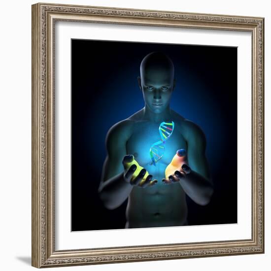 Genetic Research, Conceptual Artwork-SCIEPRO-Framed Premium Photographic Print