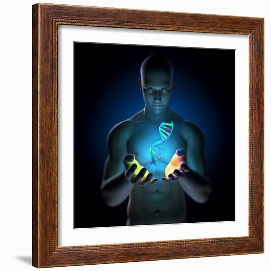 Genetic Research, Conceptual Artwork-SCIEPRO-Framed Premium Photographic Print