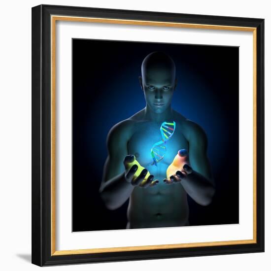 Genetic Research, Conceptual Artwork-SCIEPRO-Framed Premium Photographic Print