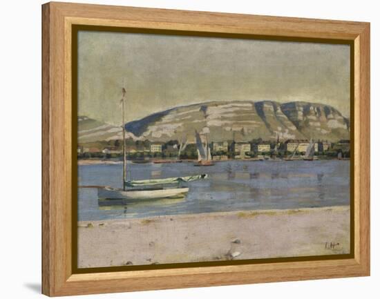 Geneva Harbour and the Saleve, 1878-Ferdinand Hodler-Framed Premier Image Canvas