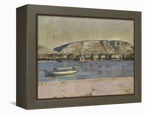 Geneva Harbour and the Saleve, 1878-Ferdinand Hodler-Framed Premier Image Canvas