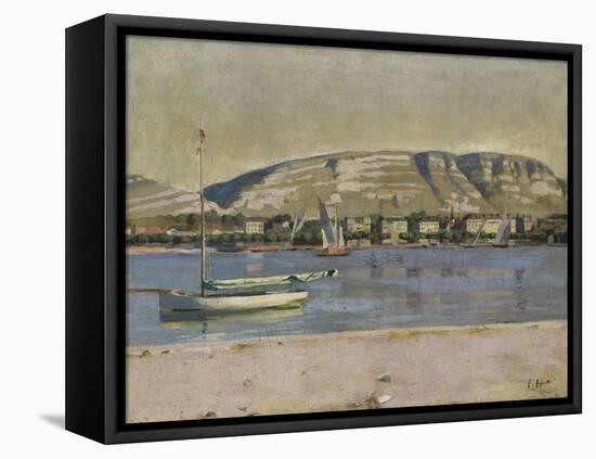 Geneva Harbour and the Saleve, 1878-Ferdinand Hodler-Framed Premier Image Canvas