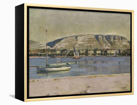 Geneva Harbour and the Saleve, 1878-Ferdinand Hodler-Framed Premier Image Canvas