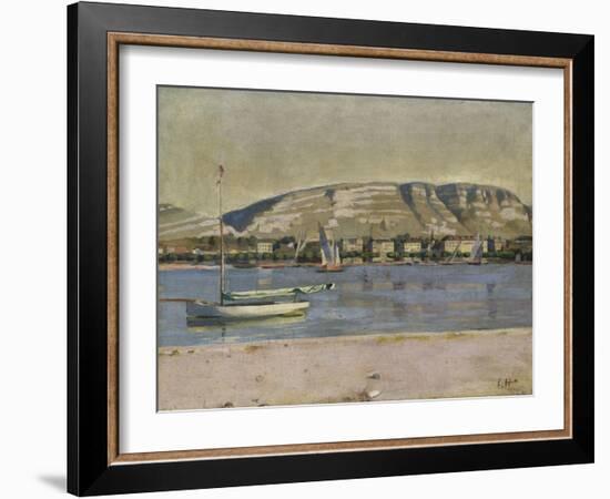 Geneva Harbour and the Saleve, 1878-Ferdinand Hodler-Framed Giclee Print