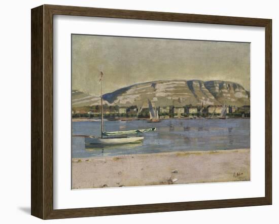 Geneva Harbour and the Saleve, 1878-Edgar Degas-Framed Giclee Print