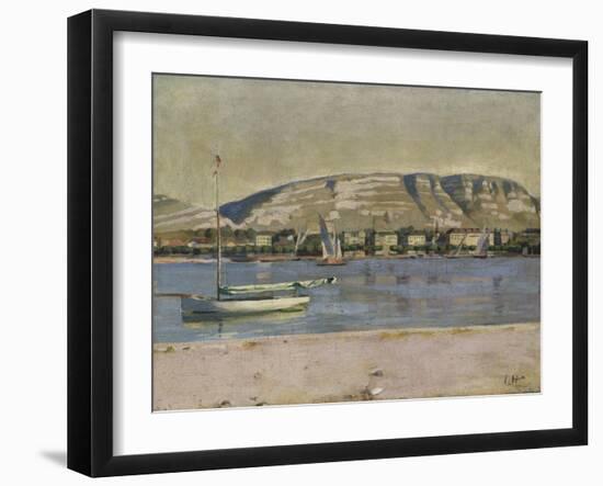 Geneva Harbour and the Saleve, 1878-Edgar Degas-Framed Giclee Print