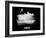 Geneva Skyline Brush Stroke - White-NaxArt-Framed Art Print